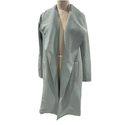 Steve Madden Women s Jacquard Knit Open Jacket Sea Mist Size Small NEW With Tags