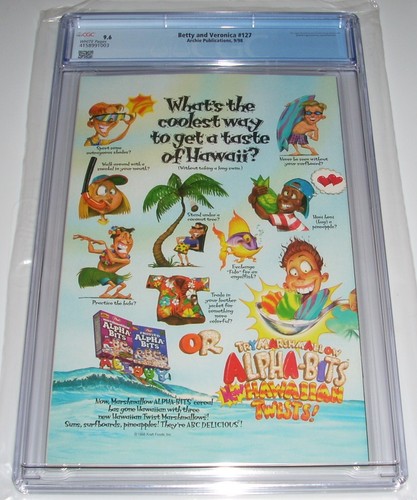 Betty And Veronica 127 CGC 9.6 Archie Comics Weed Drug Innuendo bikini cover NM+ - Afbeelding 3 van 3