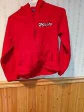 Disney Mickey Mouse Fleece Zip Up Jacket Size L (14-16) Hoodie Red Kids Youth