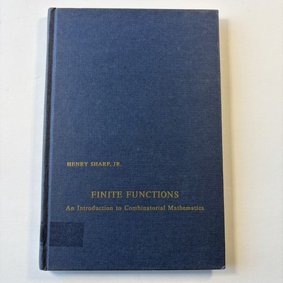 Henry Sharp Finite Functions 1965 Combinatorial Mathematics Hardcover NSF