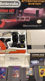NES Action Set Console Nintendo Completo CIB Testato Super Mario Bros Duck Hunt