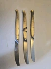 3) Towle Sterling Handle Steel Blade Bread Knives No Mono 8 1/2" X3 925