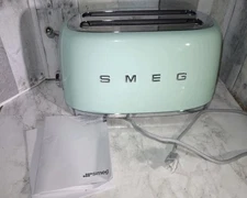 Smeg Pastel Green 4 Slice Toaster 50's Retro Style - Excellent Condition