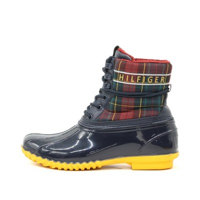 Tommy Hilfiger Damen TW Hessa Boots Navy/Rot/Gelb Duck Outdoor-Stiefel EU 40