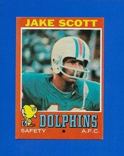 1971 Topps Football #211 Jake Scott ROOKIE card Miami Dolphins star NRMT-. rookie card picture