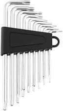 Hex Key Set, 9pcs Heat Treated CRV Steel Long Arm Small Star Hexagon Keys Torx 