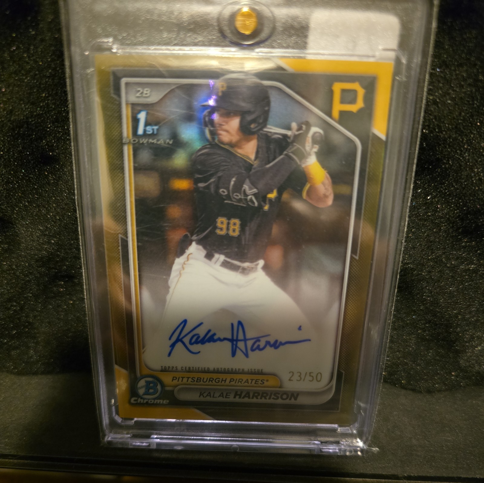 2024 Bowman Chrome Kalae Harrison 1st True Gold Auto 23/50 #CPAKH