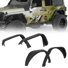 Edge Series Steel Front Rear Fender Flare w/Light Fit 2018-2026 Jeep Wrangler JL