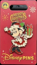 2025 Disney Parks Santa Minnie Mouse Holiday Christmas OE Pin