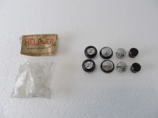 Qty8 Vintage Car Radio Type Knobs Black Chrome New Old Stock