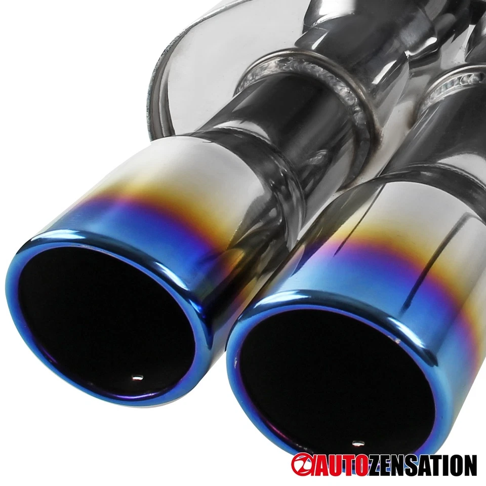Fit 2008-2014 Subaru WRX STI Sedan Catback Quad Exhaust Muffler Titanium Tip Foto 3 de 4