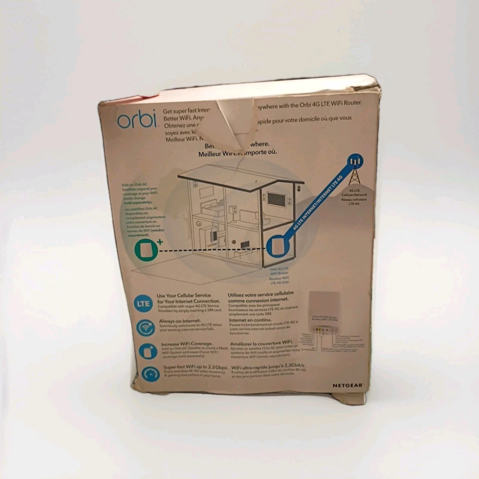 NETGEAR Orbi LBR20 1 Port Wireless Router - White - Image 2 of 4