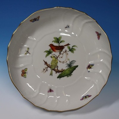 Herend Hungary Rothschild Birds Butterflies - 10¾'' Serving Bowl - 1082 - Motif 4