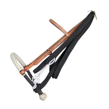 Breaking Hackamore Nylon Reins Cowboy Braided Bosal