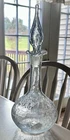 Vintage Blenko Crackle Glass Genie Bottle Decanter and Stopper 13.75 in