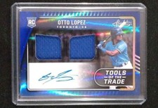 2022Absolute Baseball Otto Lopez Dual Patch Auto 11/75 RPA Rookie Blue Jays Mint