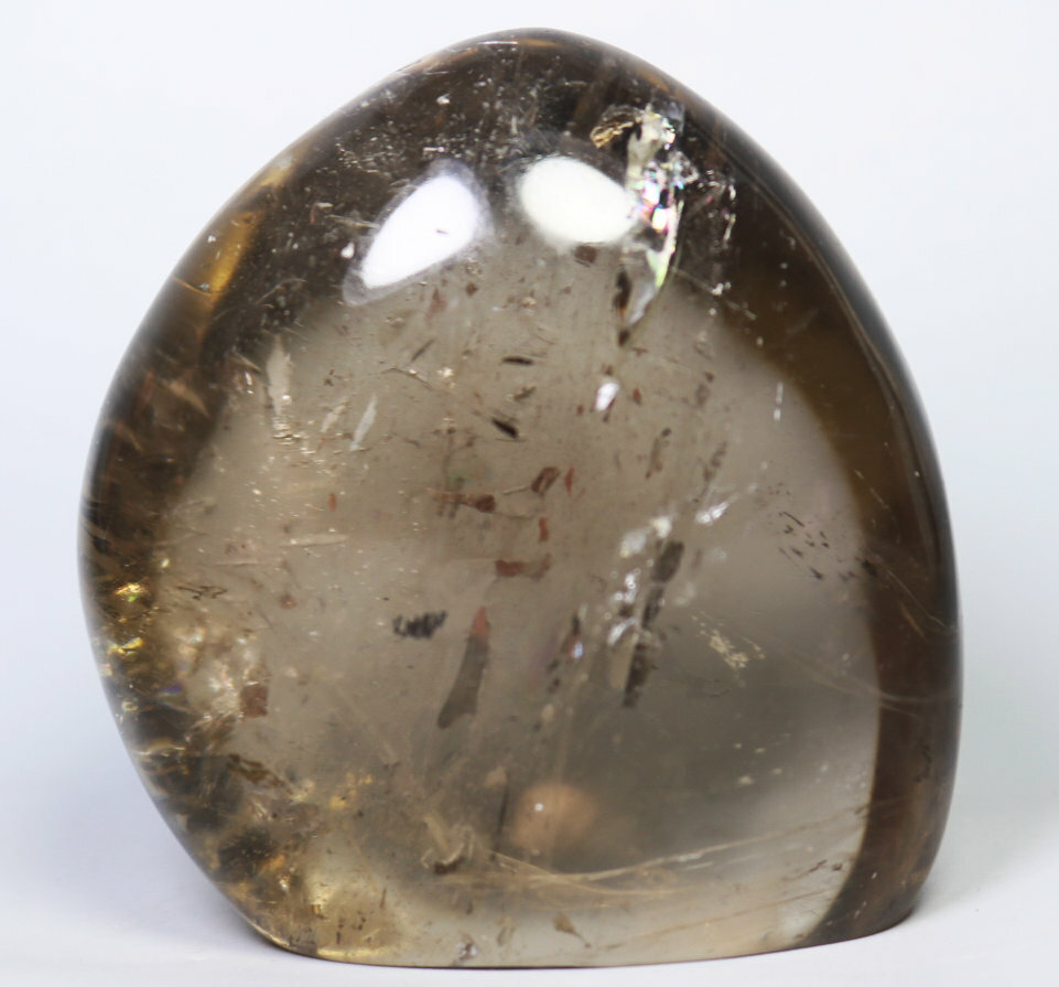 254g Beautiful Natural Smoky Citrine Quartz Crystal Stone Freeform Reiki Statue