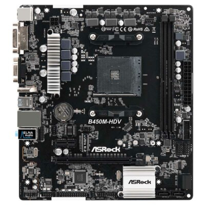 ASRock B450M-HDV マザーボード For Asrock B450M-HDV Gaming Motherboard Supports 2600 2700 DDR4