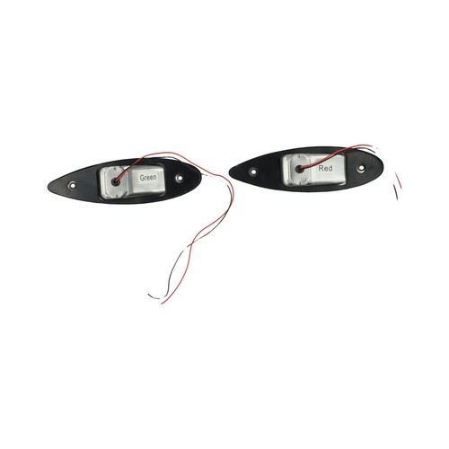 2x Red+Green Marine Boat Universal Navigation LED Side Light 12V Lamp Kit - Picture 3 of 24