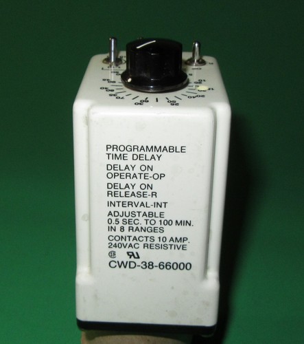 Potter & Brumfield CWD-38-66000 Programmable time delay relay 0.5sec-100min  - Picture 2 of 6