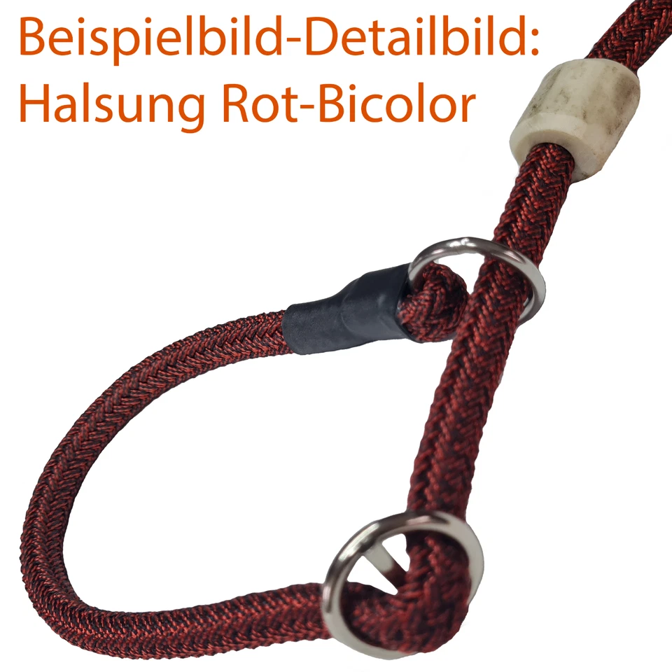 stufenlose Jagdleine Führleine Umhängeleine 8mm 260-300cm Moxonleine Zugstopp - Bild 3 von 3