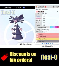 6IV Ultra Shiny Gothitelle Pokemon Sword and Shield (Square Shiny)