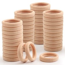 100 Pcs Thick Seamless Tan Hair Ties, Ponytail Holders Hair Accessories Blonde
