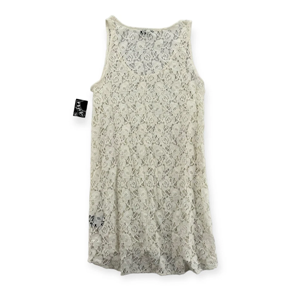 Volcom Cover Up Womens Size Medium Ivory Floral Crochet Lace Sheer Beach NEW - Image 2 of 4
