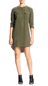 military green shirt dress