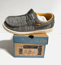Hey Dude Wally Youth Stretch Taupe 130131555 US Size Kid's 12 / EUR 31