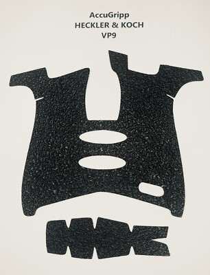 AccuGripp GRAY Heckler Koch VP9 Rubber Gun Grip Tape Mfg In USA