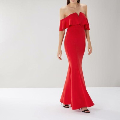 red sade gown
