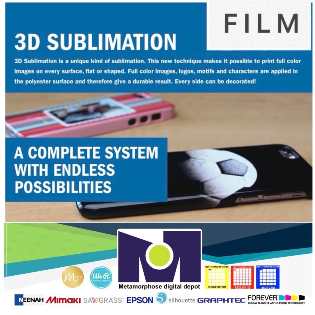 3D Sublimation Heat Transfer Film 15 Sh 8.5x11 for Vacuum heat