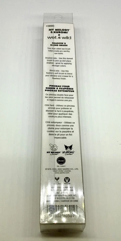 2020 Wet-n-Wild x Sanrio MY MELODY & KUROMI Dual Shadow & Blend Brush-New In Box - Image 2 of 3