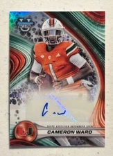 Cameron Ward 2024 Bowman University Best BOA-CWA Miami Hurricanes Auto