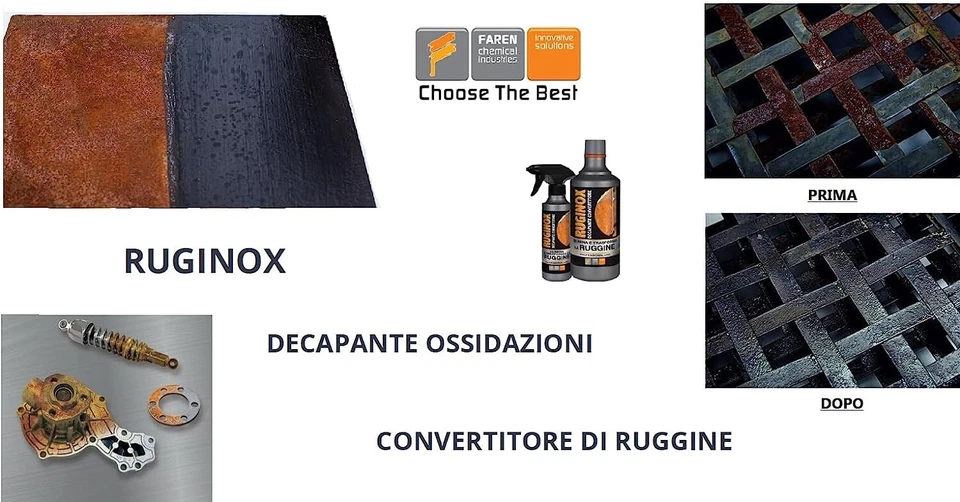 Faren-RUGINOX-Spray, Decapante-Convertitore di Ruggine rimuove ossidazioni-250ml - Immagine 4 di 4
