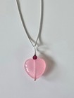 Sterling Silver Rose Quartz Heart and Garnet Choker Necklace 18" — photo 1