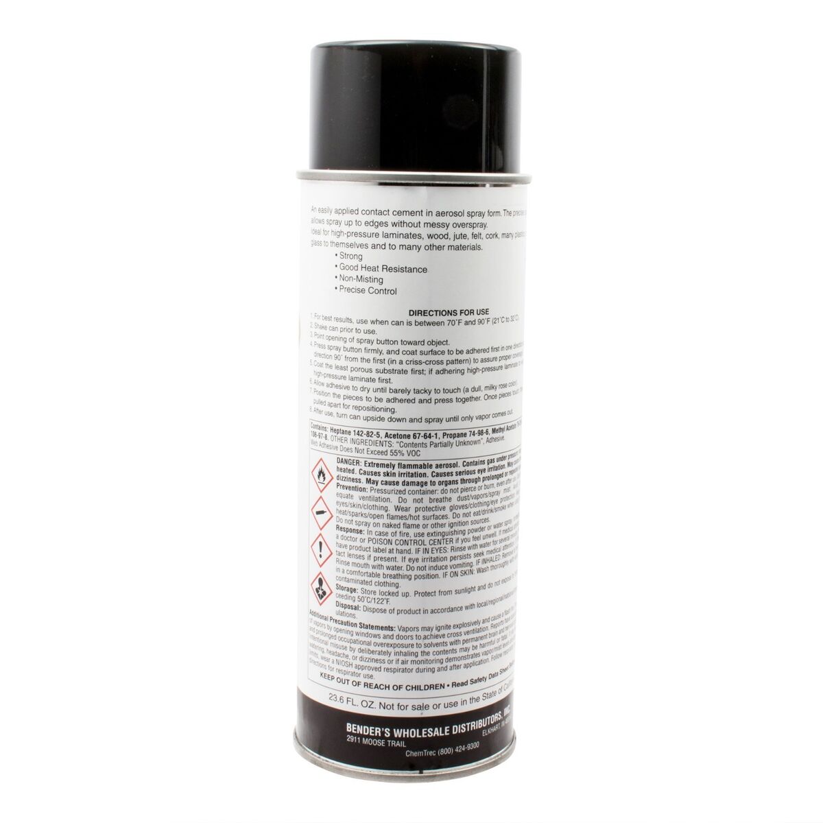 Bender 631 Contact Cement Fiberglass Glue Spray Adhesive Spray Glue 2 Cans