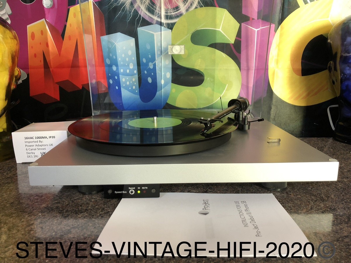 PRO-JECT DEBUT III PHONO SB TURNTABLE BUILT IN PHONO PRE-AMP