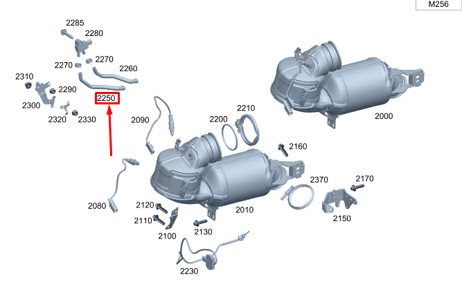 Tuyau d'échappement MERCEDES-BENZ S W223 A2234923200