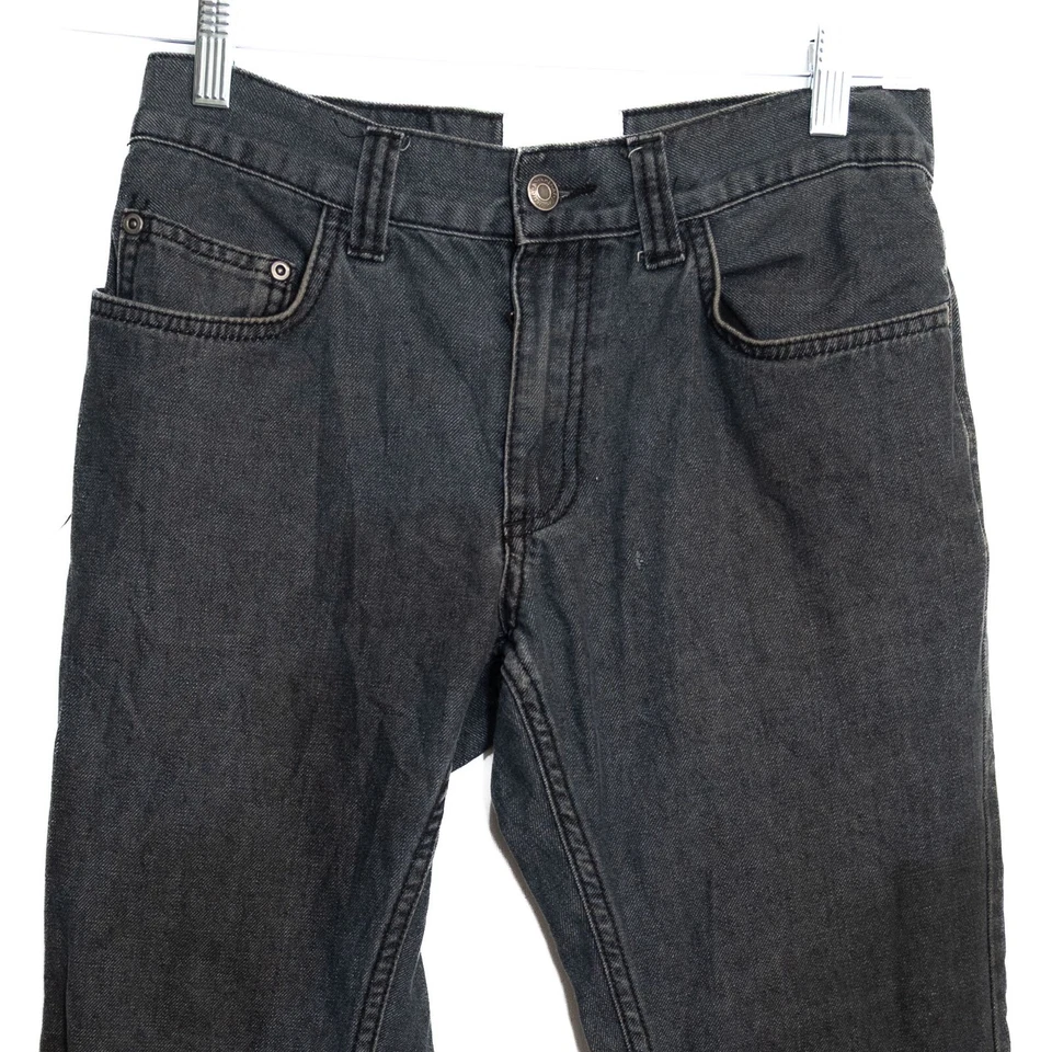 Pantalones de mezclilla negros de pierna recta John Henry para hombre talla 29 x 30 Foto 3 de 4