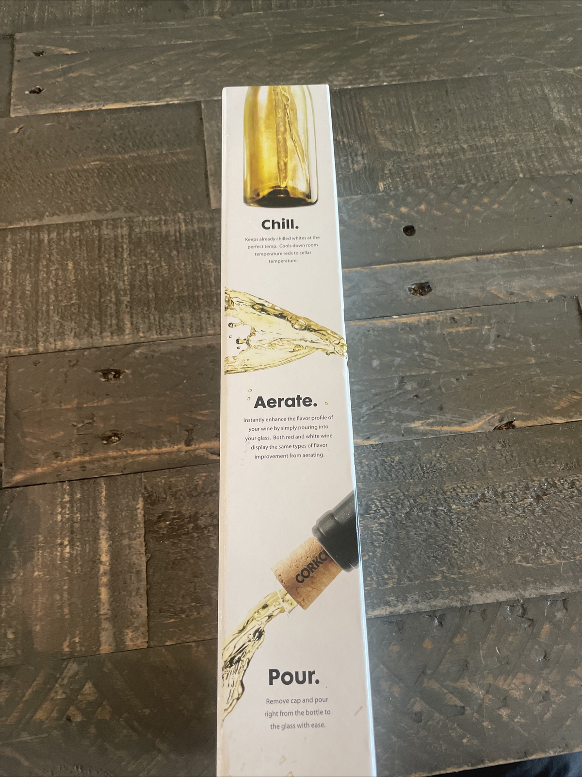 Corkcicle Air Wine Bottle Chiller Cooler Chill Aerate Pour Reusable