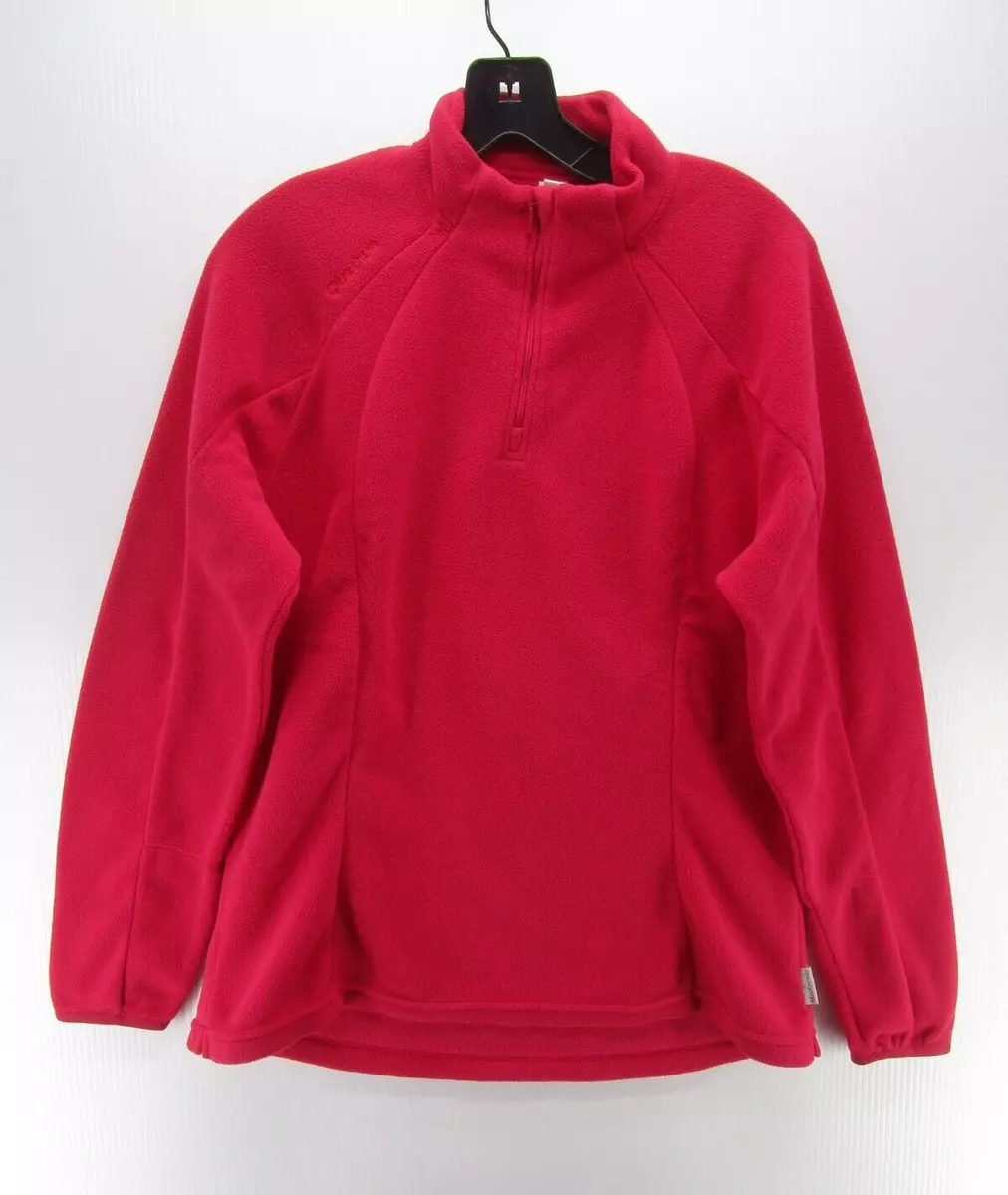 Decathlon Jacket Women Large Red Quechua Stratermic Windbreaker Fleece  Pullover