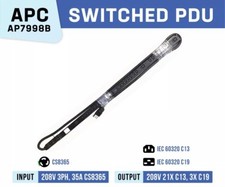APC AP7998B Switched PDU Power Distribution Unit 0U 35A 208V 21xC13 3xC19