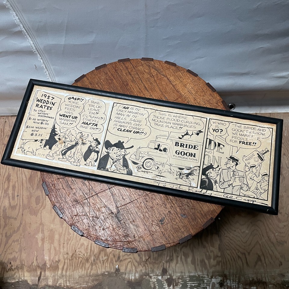 11-1957 Lil Abner Marryin Sam Comic Strip Original Art Signed John Reddy Al Capp Comic Art