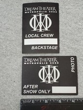 2 SETS OF 2000 DREAM THEATER BACKSTAGE/PHOTO/LOCAL CREW/AFTER SHOW PASSES