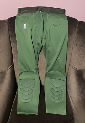 NIKE NBA PRO HYPERSTRONG PADDED TIGHTS PANT 3/4 GREEN Men s SZ 2XL-T BUCKS
