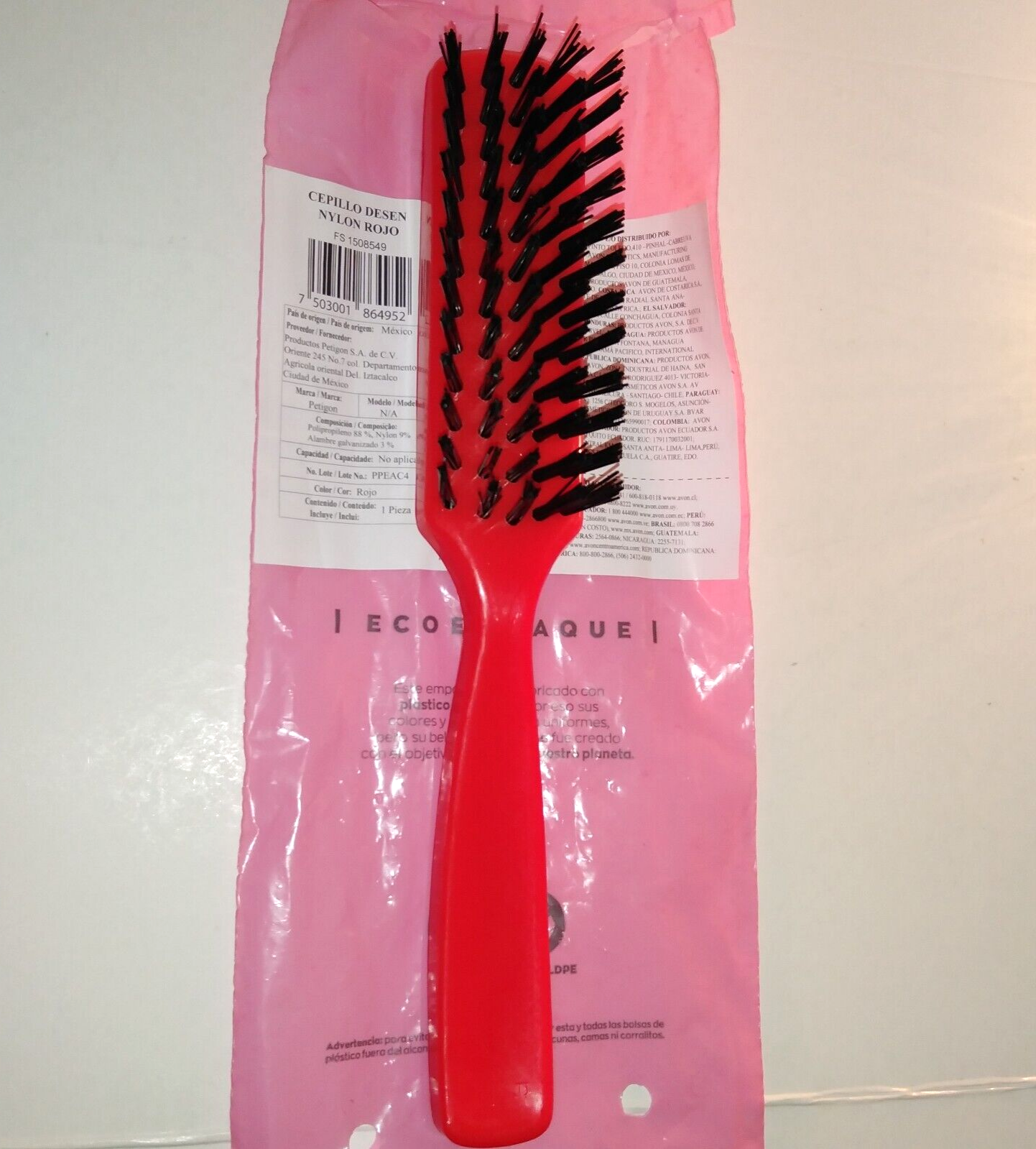 Avon Red Hair Detangler Brush 8