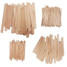 300 Pcs 4 Style Assorted Wooden Waxing Sticks 300,Hair Removal Sticks Applicator