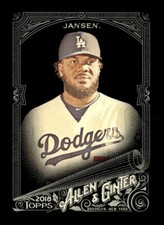 2018 TOPPS ALLEN GINTER X BASEBALL BASE CARD #197 Kenley Jansen Dodgers